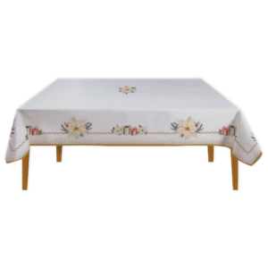 Nappe 6 personnes White Elegance en coton - 145x180 cm - Easy Life