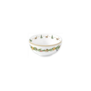 Bol White Forest en porcelaine décor cerf et forêt enneigée - Ø12 cm - Easy Life