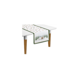 Set de 2 chemins de table White Forest en coton - 45x140 cm - Easy Life