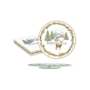 Plateau à fromage tournant White Forest en verre - Ø32 cm - Easy Life