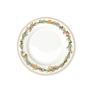 Assiette plate White Forest en porcelaine décor cerf et forêt enneigée - Ø26,5 cm - Easy Life