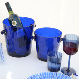 Seau à glaçons bleu avec pince 2,3 L