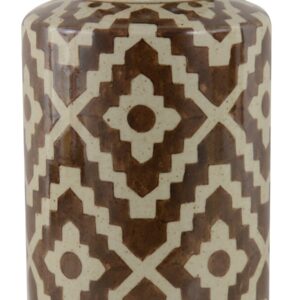 Pot Bozeman en céramique beige et brun 28 cm