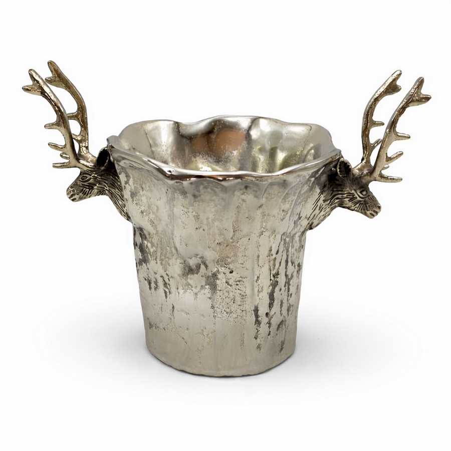Seau à champagne Cerf en nickel 22 cm