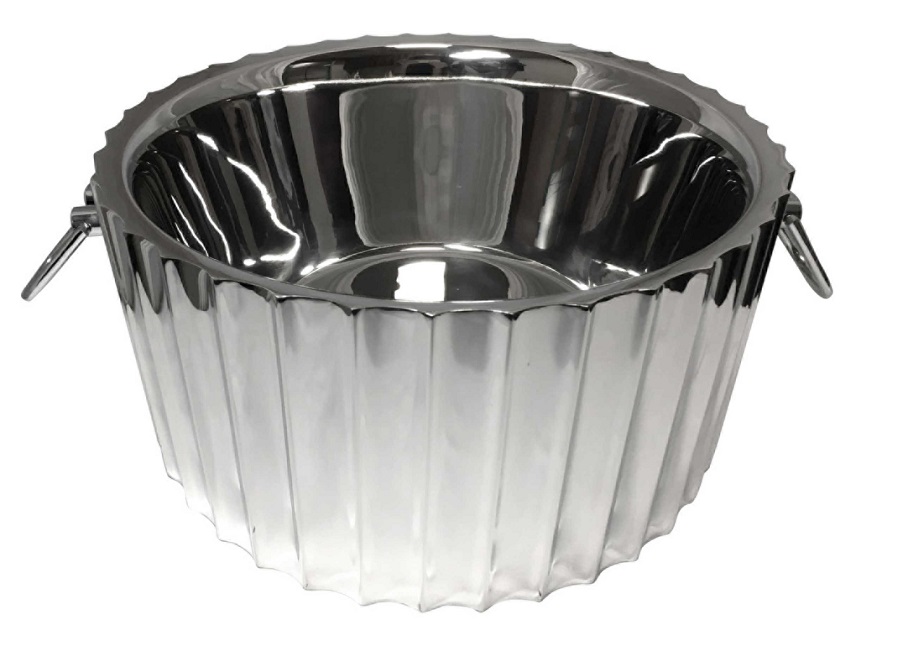 Seau à champagne Crillon 2 bouteilles en nickel 36 cm