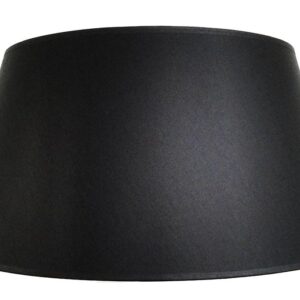 Abat-jour conique en tissu noir 55 cm