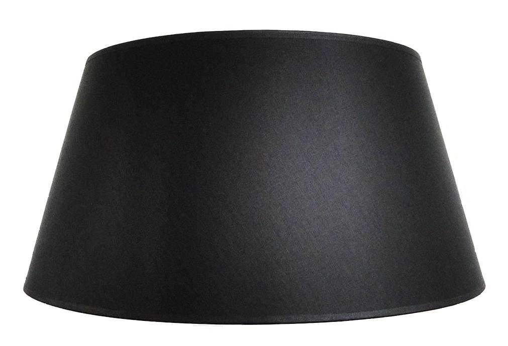 Abat-jour conique en tissu noir 55 cm