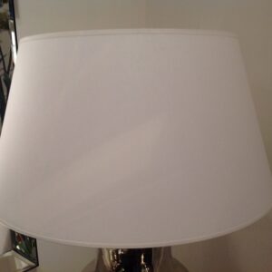 Abat-jour conique en tissu blanc 55 cm