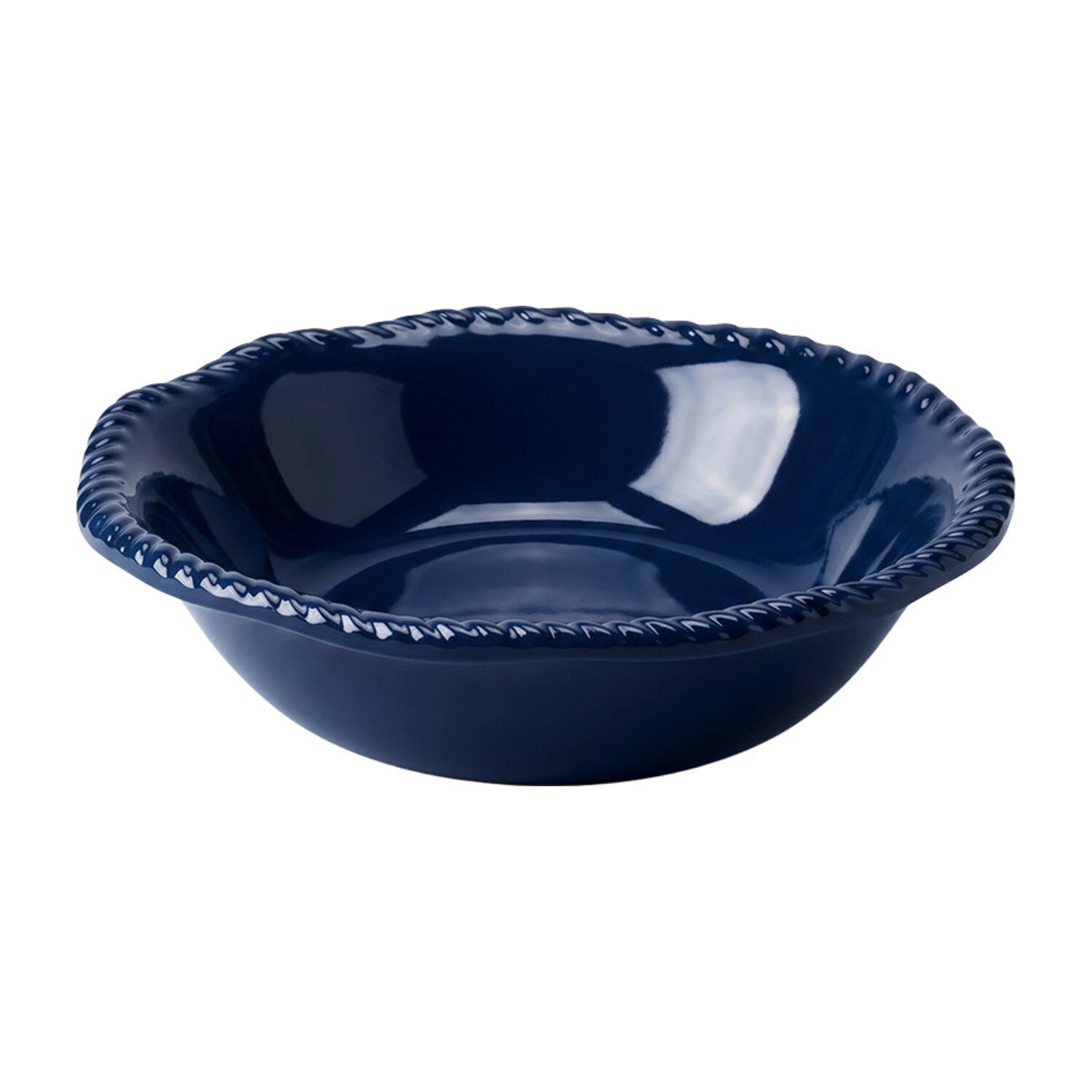 Assiettes creuses Dolce Mare 20 cm en mélamine bleu marine - Lot de 6