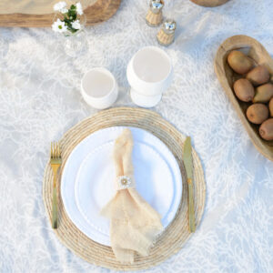 Assiettes à dessert Dolce Mare 23 cm en mélamine blanche – Lot de 6