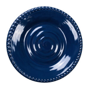 Assiettes à dessert Dolce Mare 23 cm en mélamine bleu marine - Lot de 6