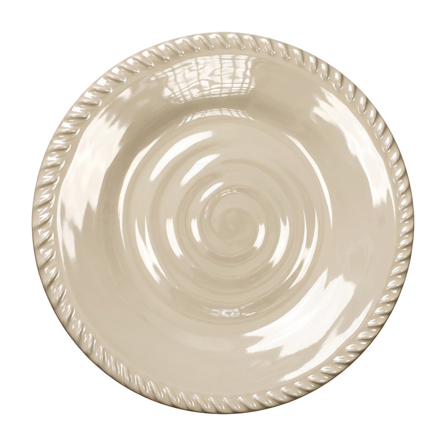 Assiettes à dessert Dolce Mare 23 cm en mélamine crème - Lot de 6