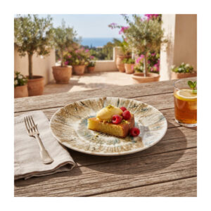 Assiettes à dessert écorce 20 cm – Lot de 6