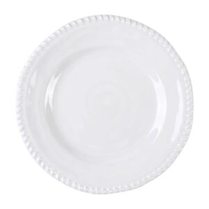 Assiettes plates Dolce Mare 28 cm en mélamine blanche - Lot de 6