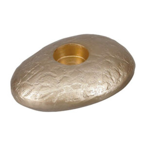 Bougeoir galet sable 15 cm