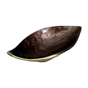 Coupe décorative feuille marron 30 cm