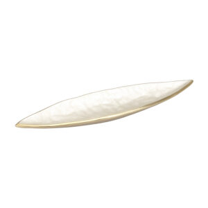 Coupe décorative longue blanc nacré 50 cm