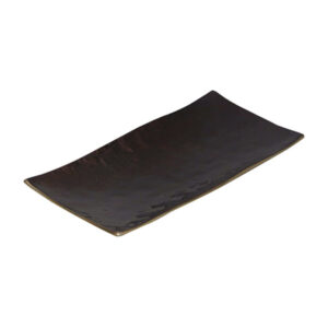 Coupe décorative rectangulaire marron 32 cm