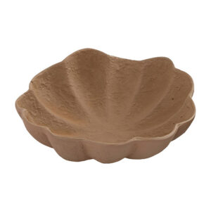 Coupe festonnée en aluminium beige 32 cm