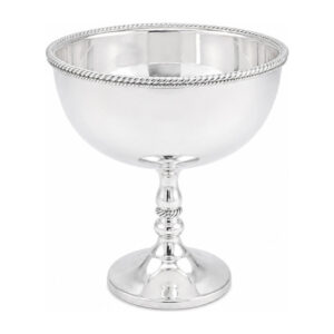 Coupe à fruits sur pied en inox argenté