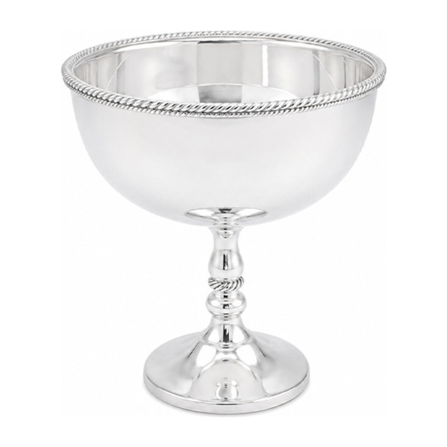 Coupe à fruits sur pied en inox argenté