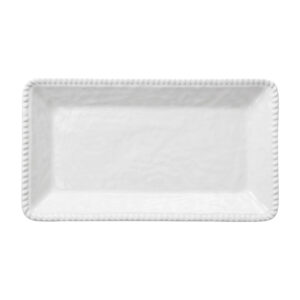 Plateau rectangulaire Dolce Mare 43,5 cm en mélamine blanche