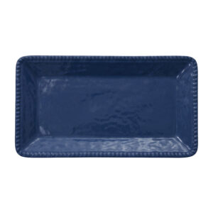 Plateau rectangulaire Dolce Mare 43,5 cm en mélamine bleu marine