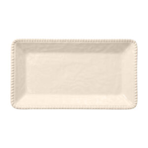 Plateau rectangulaire Dolce Mare 43,5 cm en mélamine crème