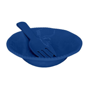 Saladier et couverts à salade Dolce Mare en mélamine bleu marine