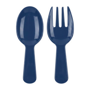 Saladier et couverts à salade Dolce Mare en mélamine bleu marine