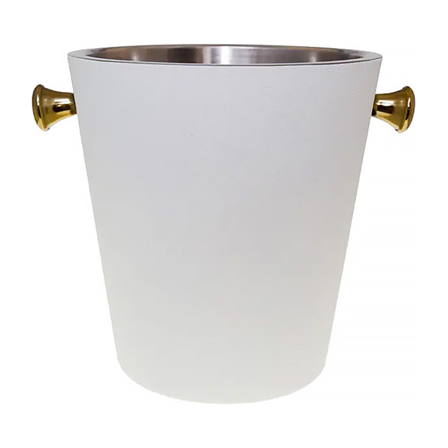 Seau à champagne en inox écru et doré