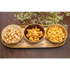 Set apéritif 3 coupelles sur plateau ovale 33 cm