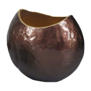 Vase boule marron 18,5 cm