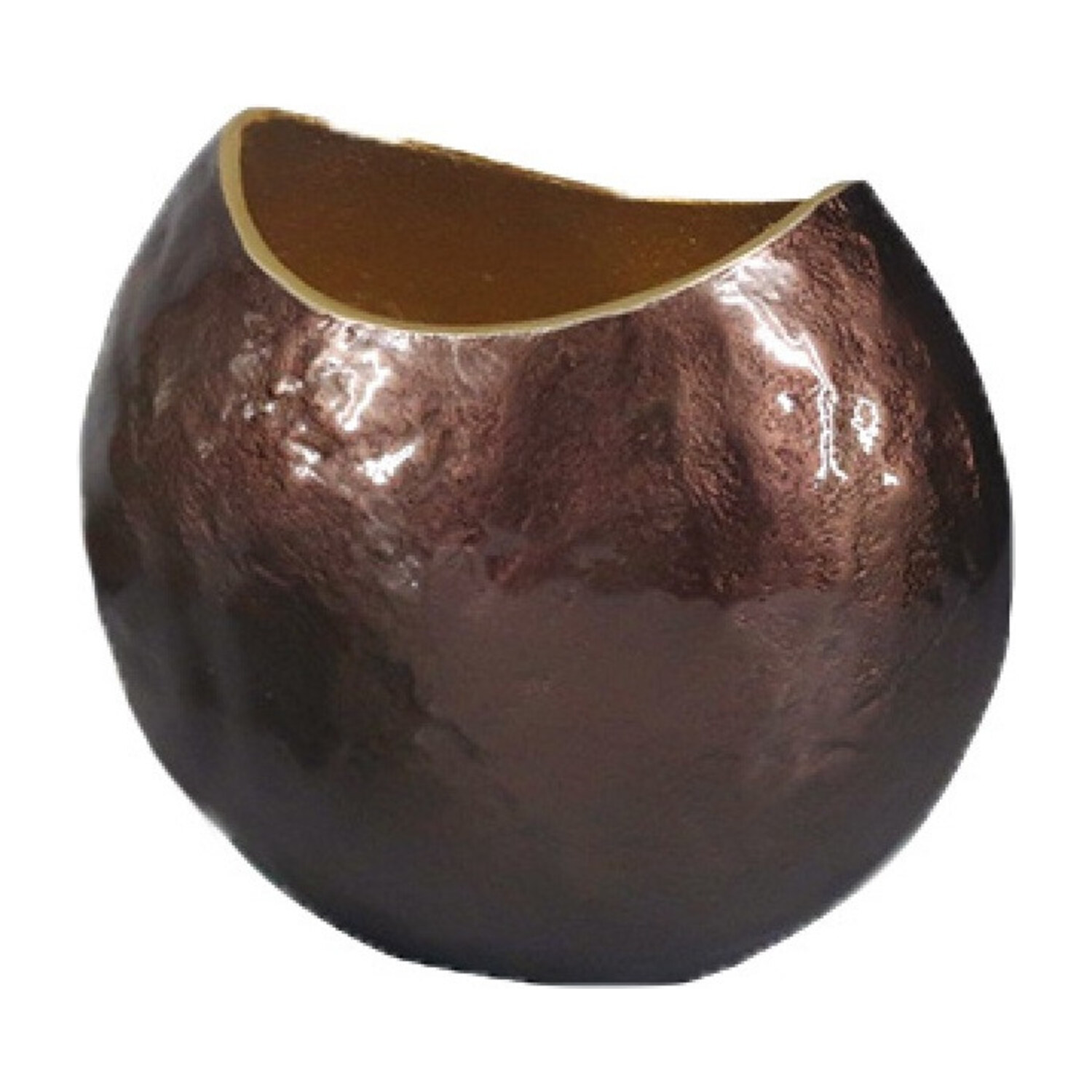 Vase boule marron 18,5 cm